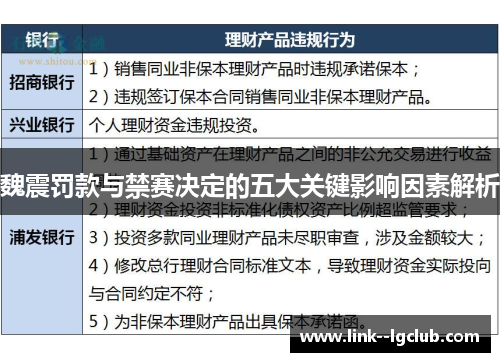 魏震罚款与禁赛决定的五大关键影响因素解析 魏震罚款与禁赛决定的五大关键影响因素解析